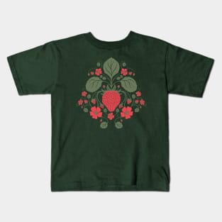 Wild Strawberry Botanical Kids T-Shirt